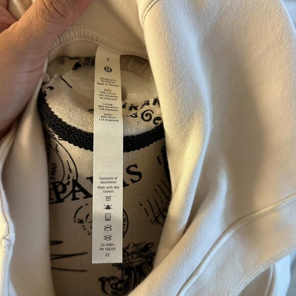 NWOT Lululemon Long Horizons Hoodie Neutral Cream, Full Zip $168 Sz 4 Minimalist - Picture 11 of 11